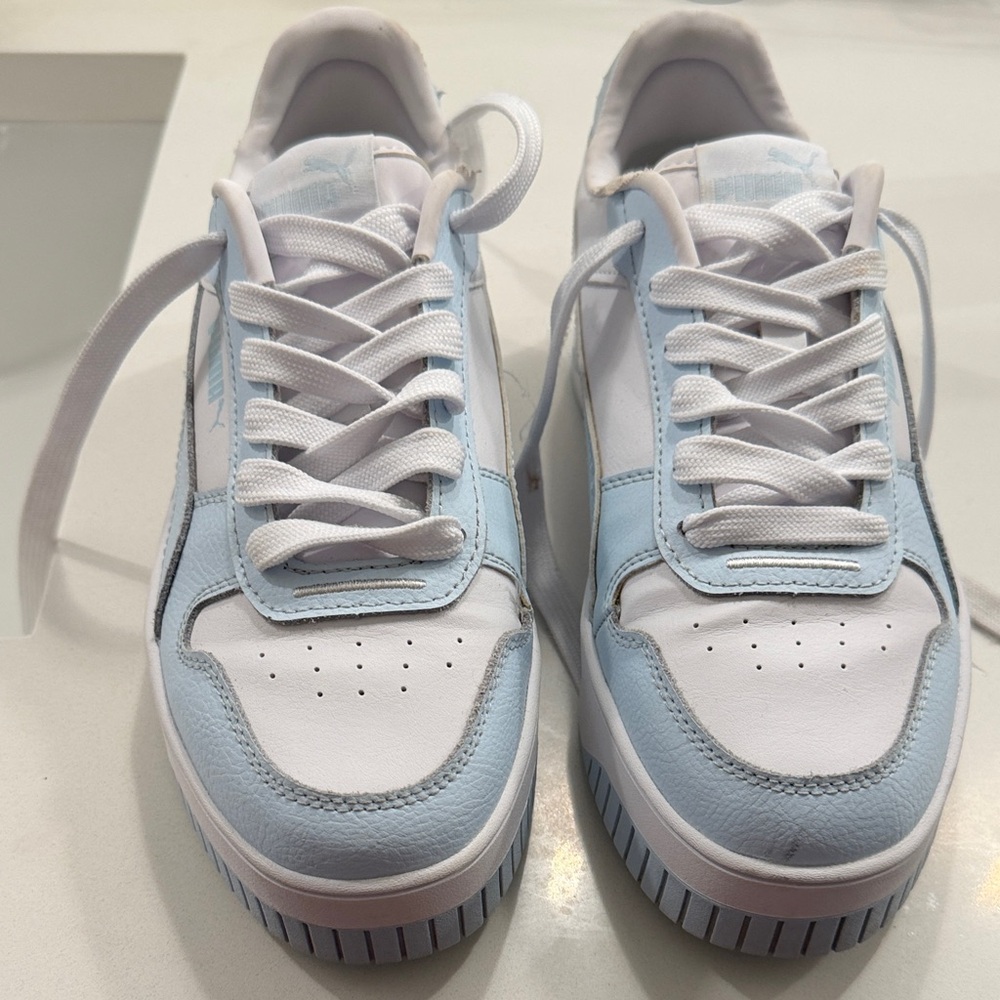 Puma Sky Blue and White Sneakers